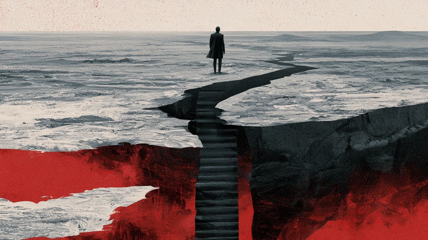 A staircase descending into the earth